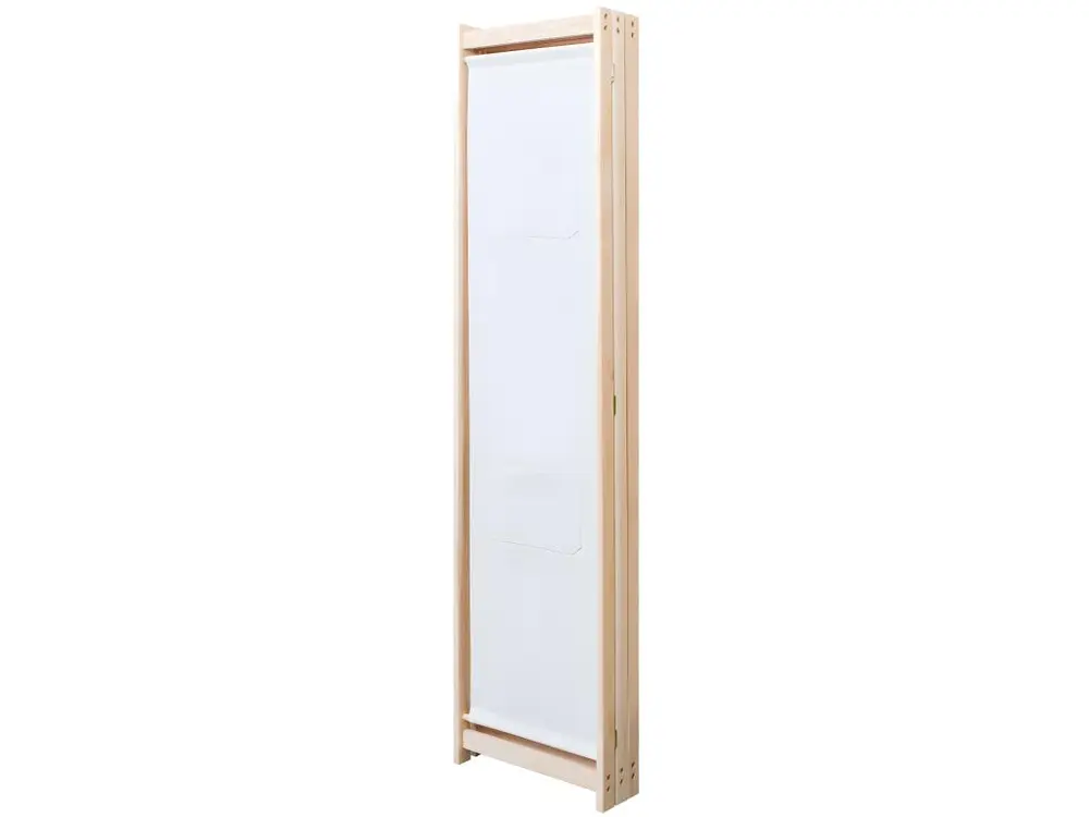 Paravent séparateur de pièce cloison de séparation décoration meuble 3 panneaux crème 120x4 cm tissu 0802095