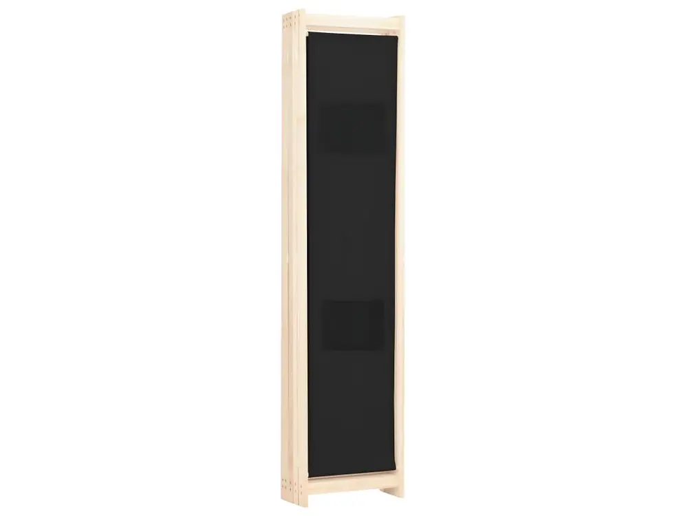Paravent séparateur de pièce cloison de séparation décoration meuble 5 panneaux noir 200 x 170 x 4 cm tissu 0802093