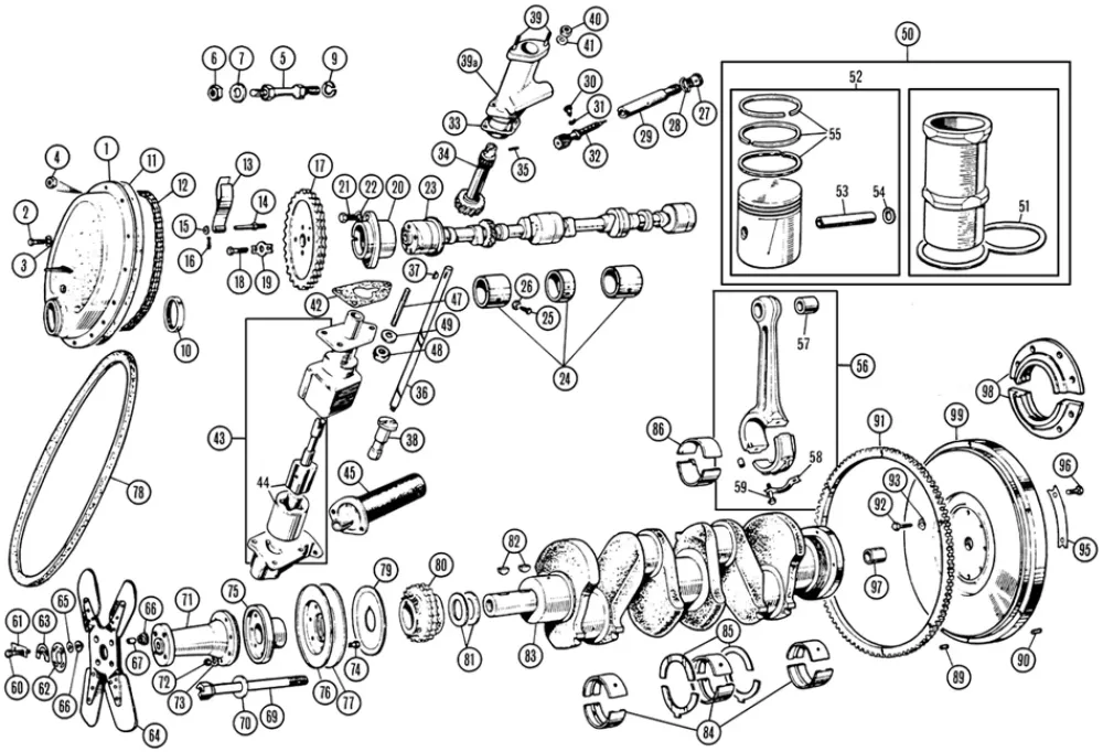 Chariot élévateur BEARING SET, CRANKSHAFT MAIN, DE BASE, TR2-4A