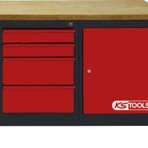 Établi KS Tools avec 4 tiroirs et 1 porte H840xL1200xP500mm 865.0006 obtenir à bas prix