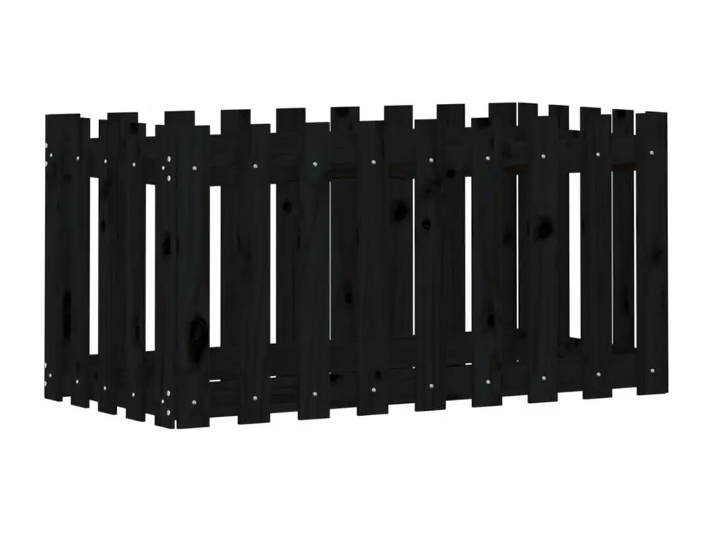 Lit surélevé de jardin design de clôture 100x50x50 pin massif