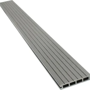 Lot de 3 lames de terrasse composite alvéolaires - Allongé: 2,4m - surface 1m² - Gris