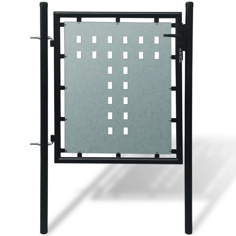 Portail aisé de clôture Noir 100x150 cm