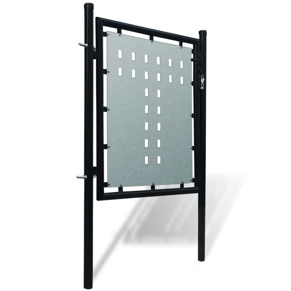 Portail aisé de clôture Noir 100x150 cm