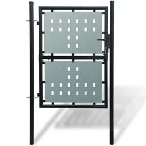 Portail aisé de clôture Noir 100x200