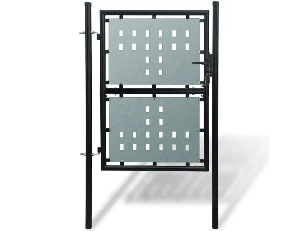Portail aisé de clôture Noir 100x200