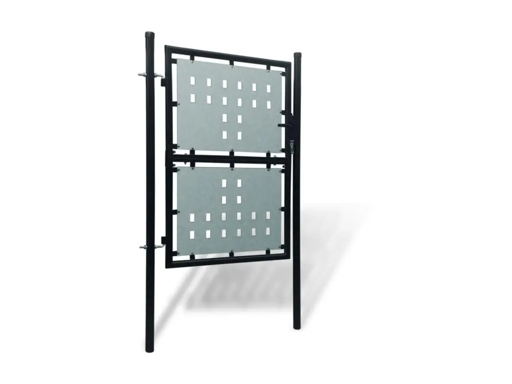 Portail aisé de clôture Noir 100x200