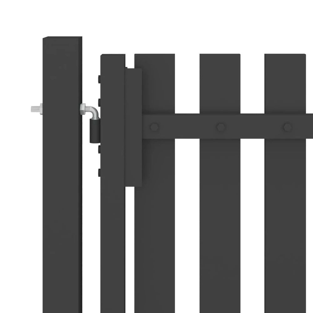 Portail de clôture de jardin acier 1x1,25 m anthracite