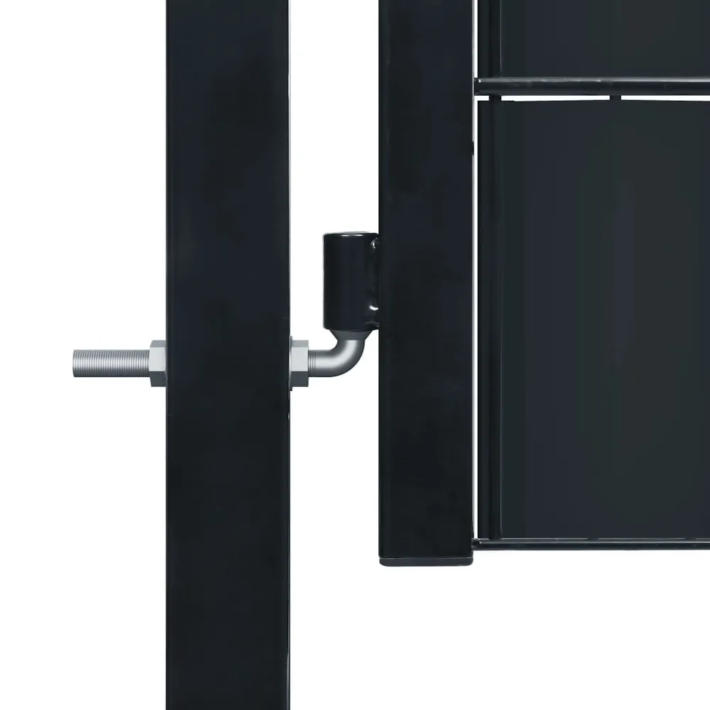 Portail de clôture VINYLE et acier 100x101 cm Anthracite
