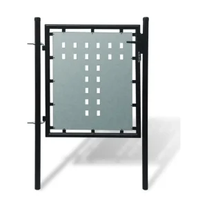 Portail facile de clôture Noir 100x125