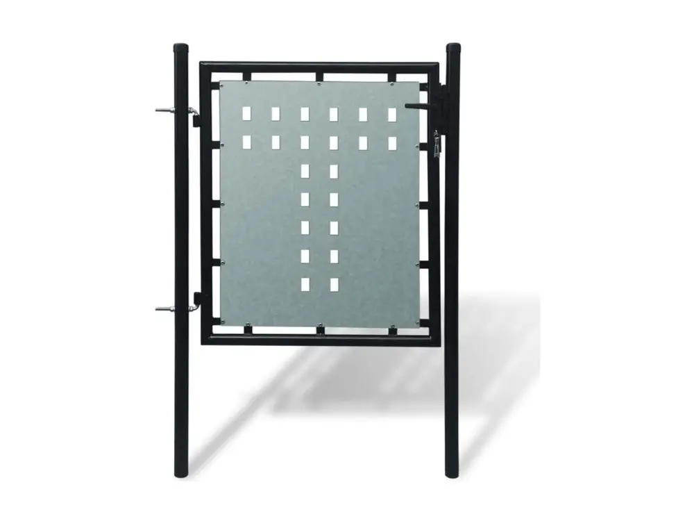 Portail facile de clôture Noir 100x125