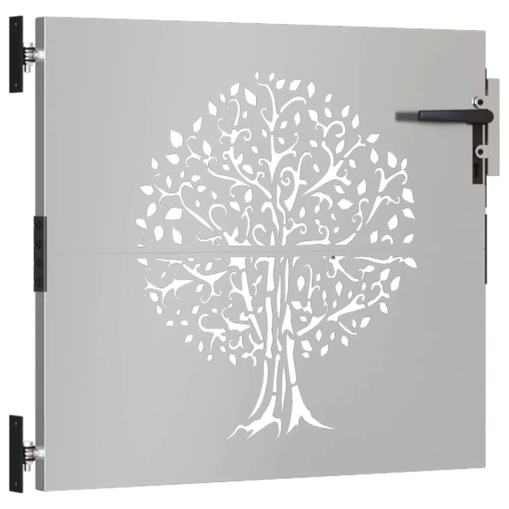Portail de jardin 85x100 cm acier corten conception de l'arbre