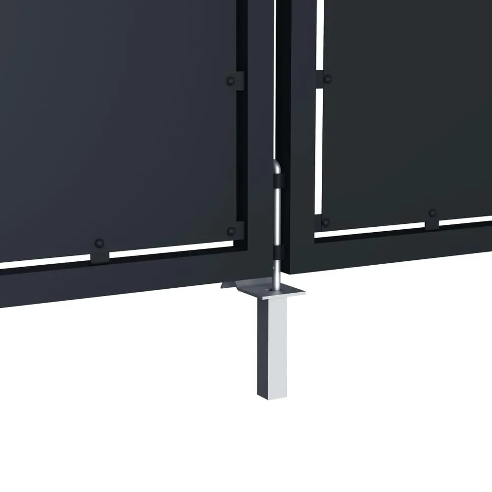 Portail de jardin Acier 300 x 100 cm Anthracite