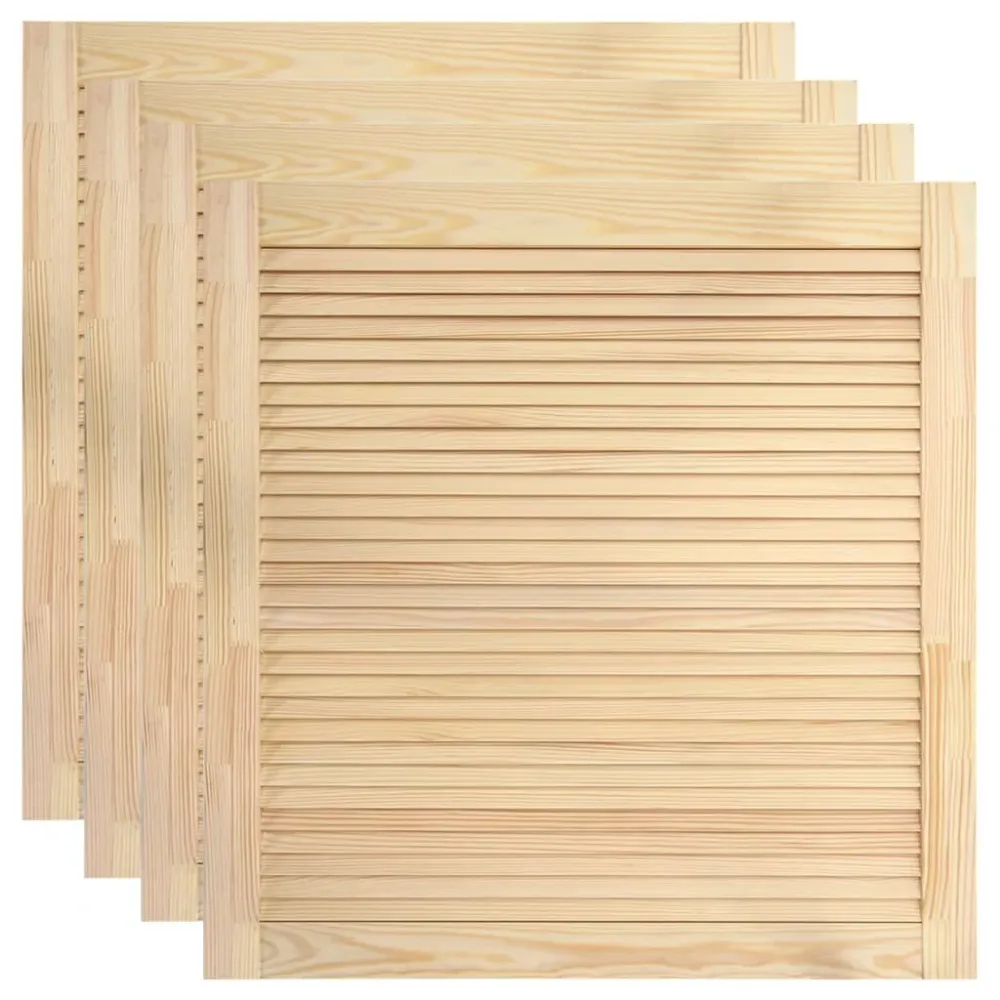 Portes à persiennes 4 pcs Bois de pin massif 61,5x59,4 cm 02_0003919