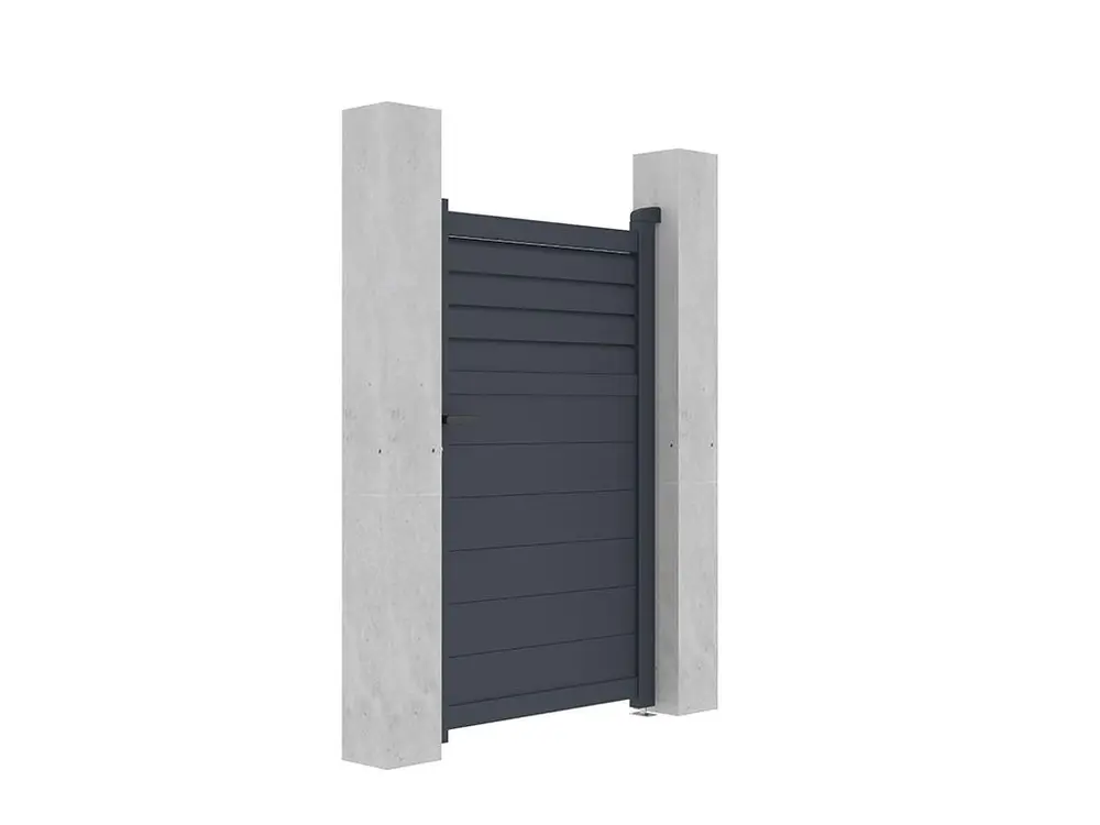 Portillon battant aluminium persien - L103 x H166 cm - Anthracite - VIAZO