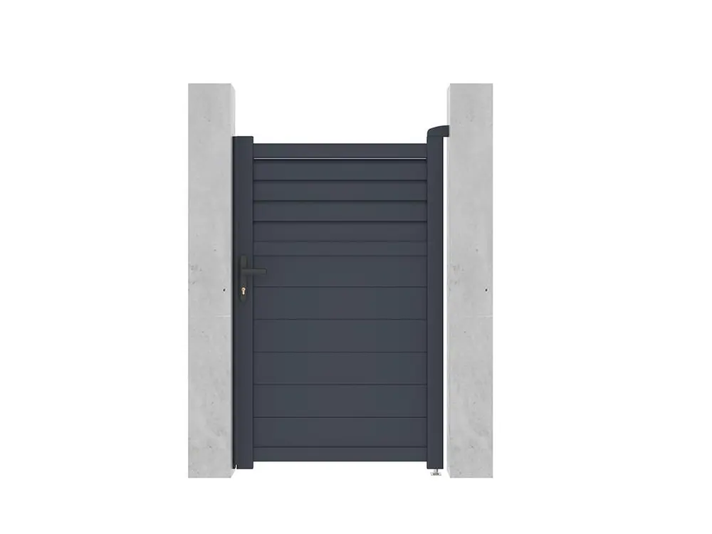 Portillon battant aluminium persien - L103 x H166 cm - Anthracite - VIAZO
