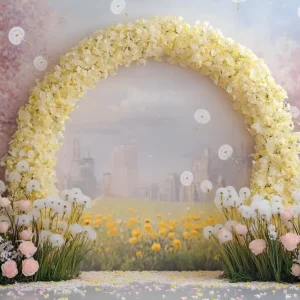 Toile de fond Printemps Arche Fleurie Pissenlit LXX1-63
