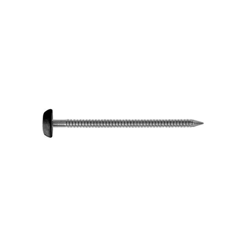 Élément Pointe Plastop Tête Ronde inox A4 NORFIX annelée Gris Anthracite