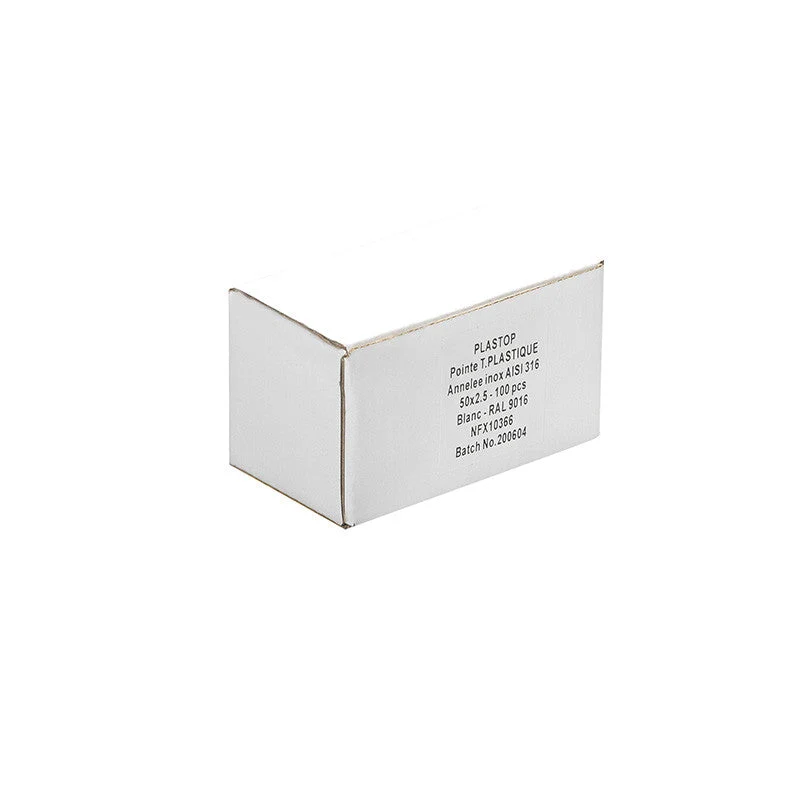 Élément Pointe Plastop Tête Ronde inox A4 NORFIX annelée Gris Anthracite