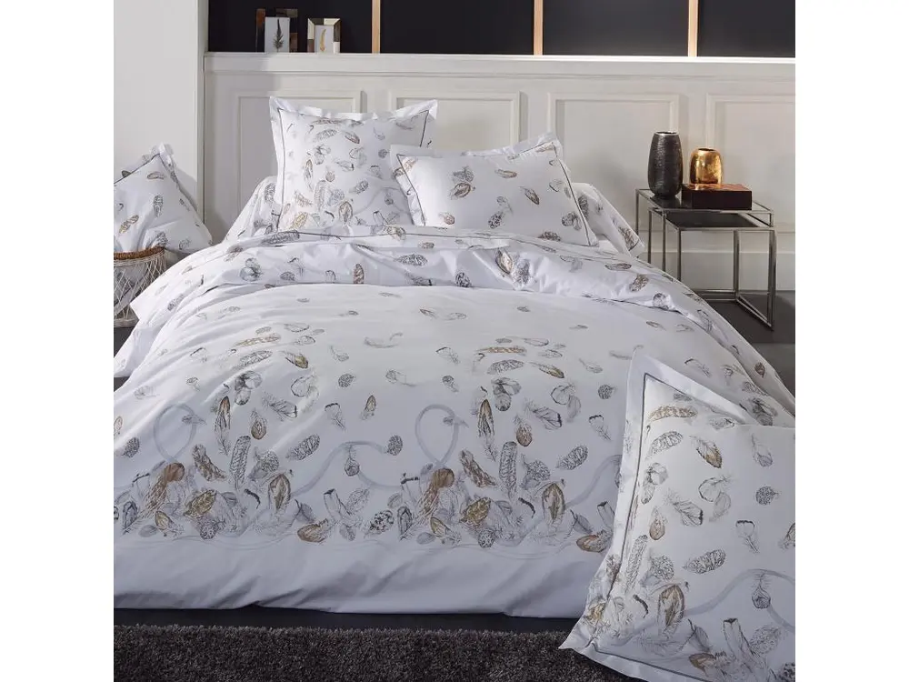 Taie de traversin 240x43 cm Percale pur coton PLUMES