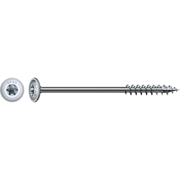 Vis Charpente bois Filetage incomplet Tête cylindrique Torx® T-STAR plus Pointe 4CUT Zingué WIROX 8 x 200 mm - SPAX