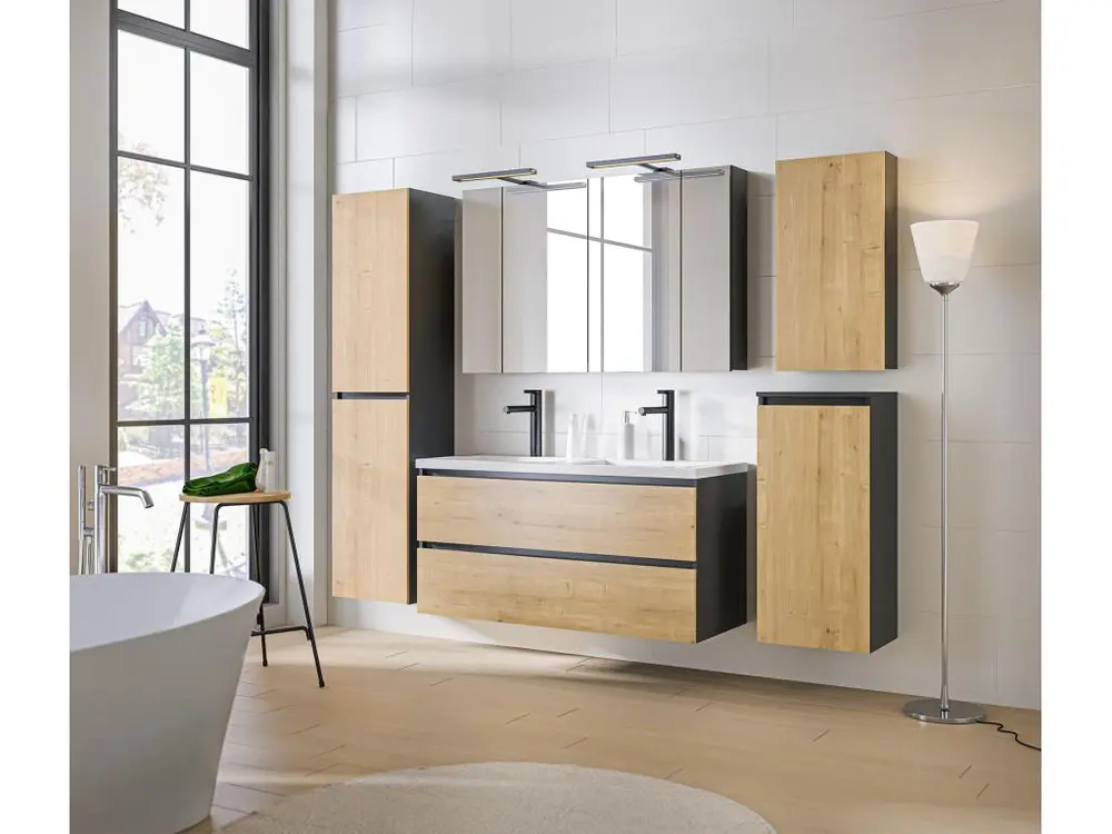 Armoire Haute MONAKO HC40 2D 40x33x170 Grisfoncé