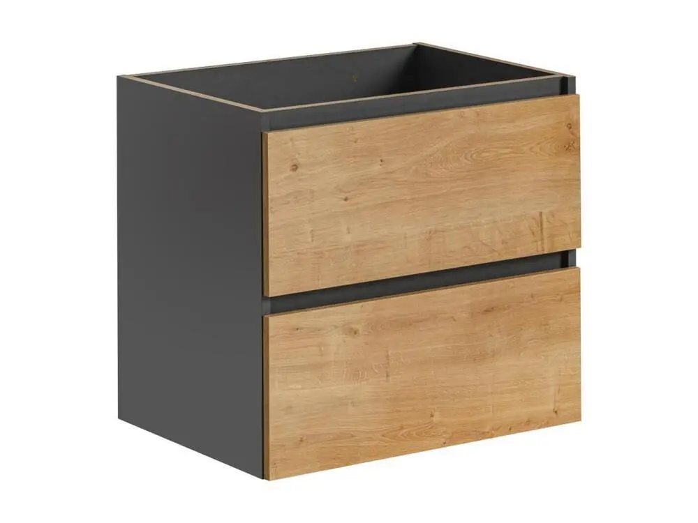 Armoire Sous Lavabos MONAKO CUW60 2D 60x46x57 Grisfoncé