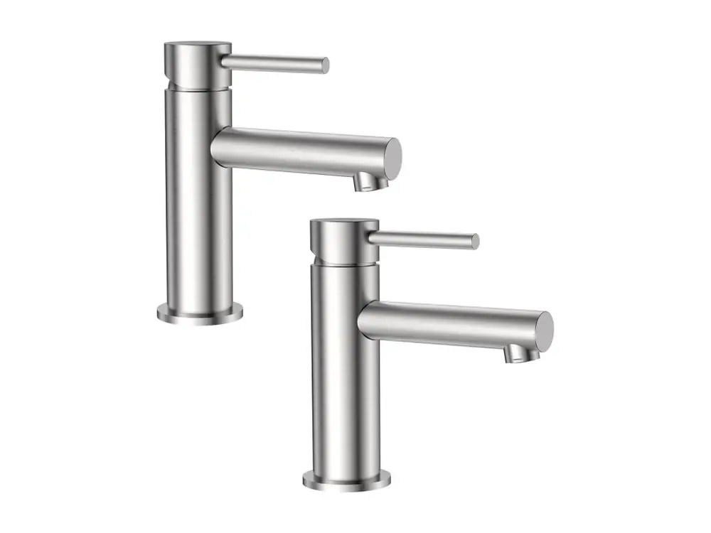 Cecipa max 2PCS Robinet pour Lavabo Brossé, Mitigeur pour Lavabo de Salle de Bain, Robinet pour Lavabo Eau Froide et Chaud...