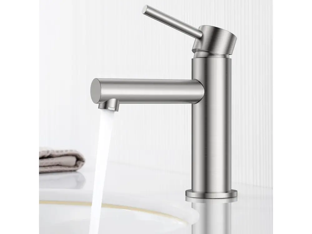 Cecipa max 2PCS Robinet pour Lavabo Brossé, Mitigeur pour Lavabo de Salle de Bain, Robinet pour Lavabo Eau Froide et Chaud...