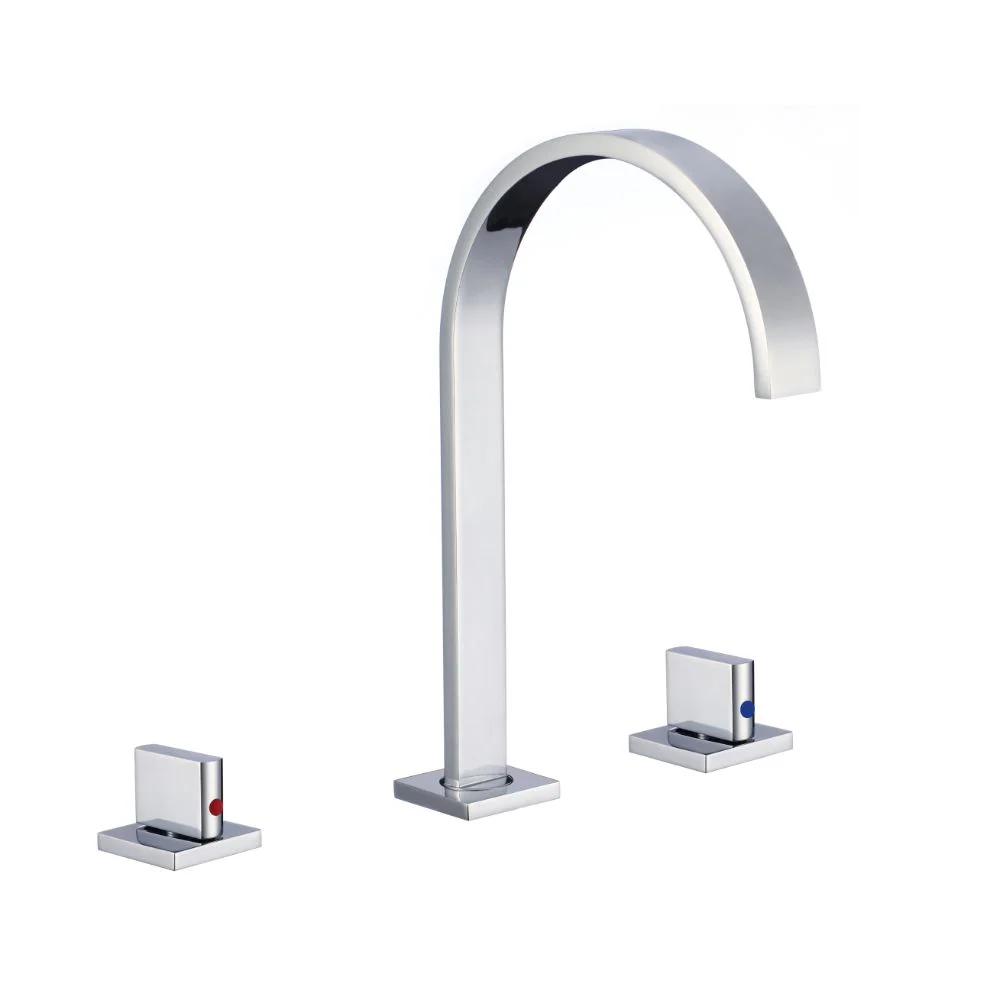 Robinet de lavabo à deux poignées Nortrends de 8 po à large entraxe, acier chromé