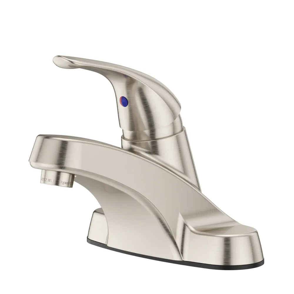 Robinet de salle de bain central à 1 poignée de 4 po, débit de 1,2 GPM - 2 Couleurs