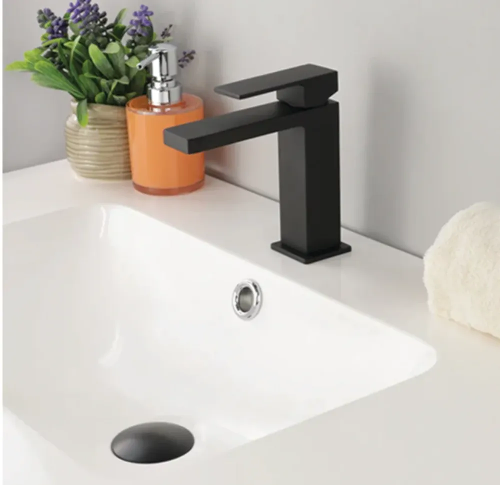 Robinet de salle de bain monotrou normal 2 couleurs