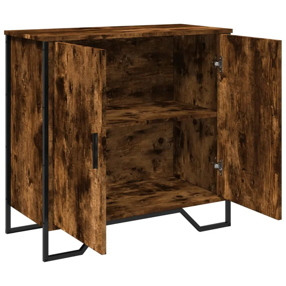 Buffet bahut commode armoire meuble de rangement organisateur cuisine salle de séjour salon 78 x 35,5 x 74,5 cm bois d'ing...