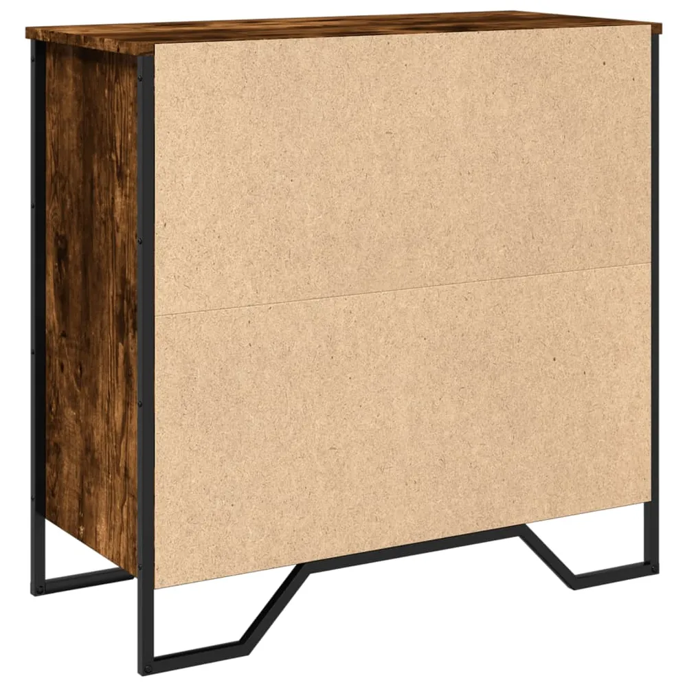Buffet bahut commode armoire meuble de rangement organisateur cuisine salle de séjour salon 78 x 35,5 x 74,5 cm bois d'ing...