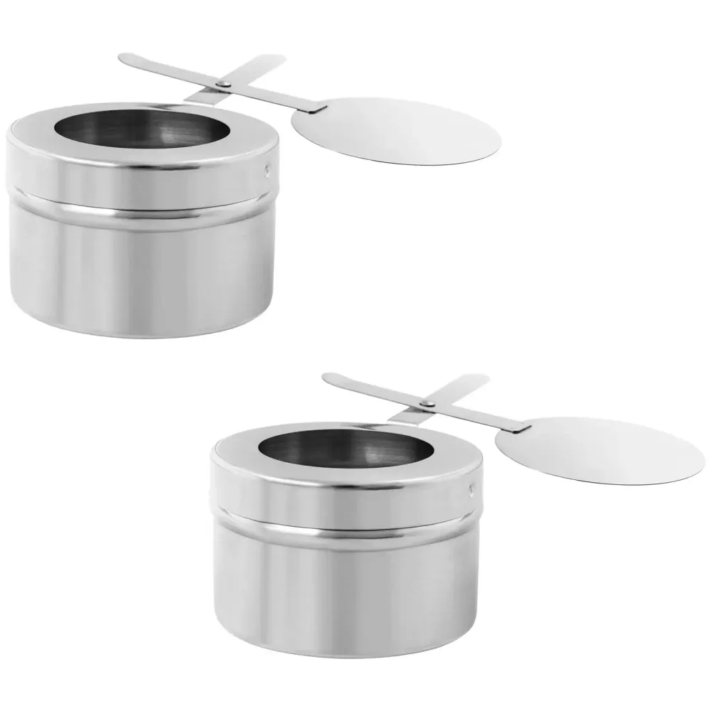 Chafing dish GN 1/1 accents dorés couvercle roll-top 9 litres 2 brûleurs acier inoxydable argenté 14_0008576
