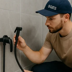 FRAMO Mitigeur TOILETTE + SHATTAF NOIR 102 - Robinetterie Italienne Hygiénique Contemporaine