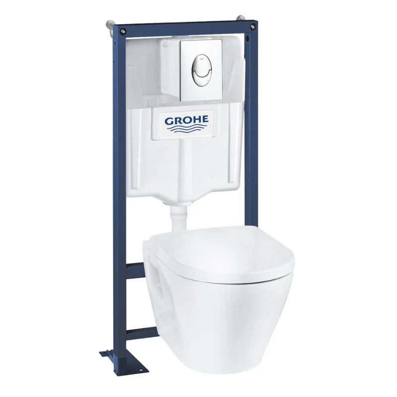 Pack WC suspendu sans bride GROHE SOLIDO OEM EN FAÏENCE BUNDLE - murs porteurs ou non porteurs