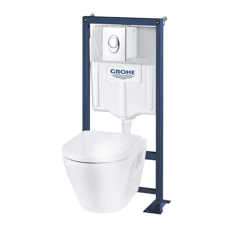 Pack WC suspendu sans bride GROHE SOLIDO OEM EN FAÏENCE BUNDLE - murs porteurs ou non porteurs