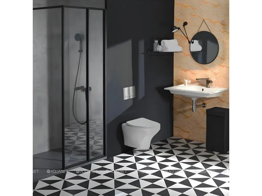 Pack WC suspendu sans bride mini JACOB DELAFON Nouvelle vague+ bâti-support + plaque Blanc brillant + accessoires