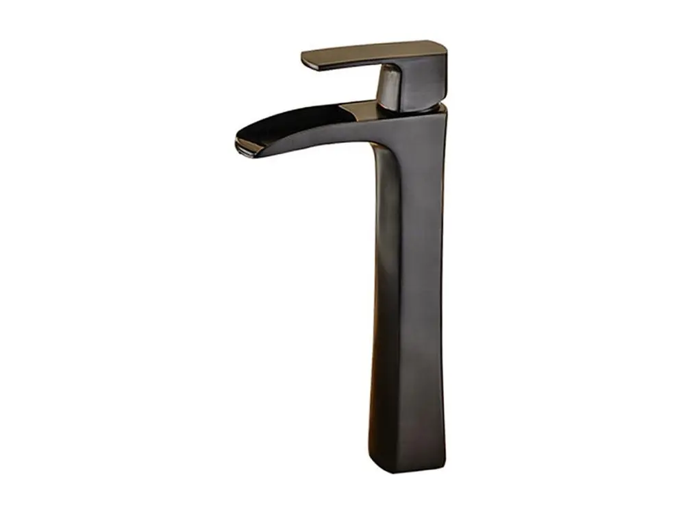 Robinet de salle de bains Mitigeur lavabo de haut Bronzé huile Noir cascade robinet d'évier