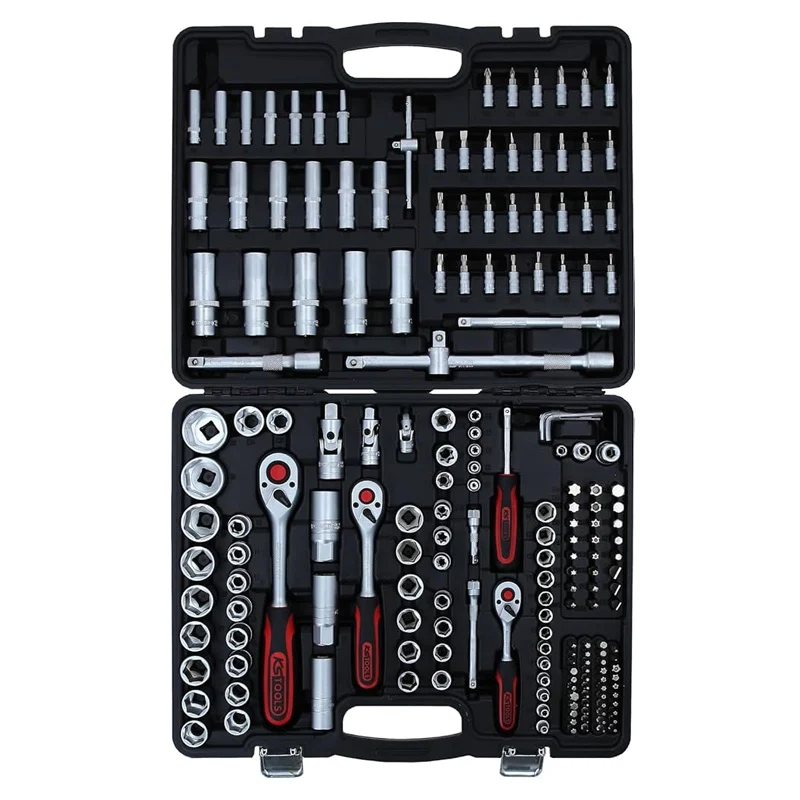 Coffret de douilles et accessoires 1/4 + 3/8 + 1/2, 195 pcs - KS TOOLS - 917.0795