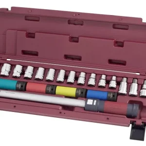 Coffret de majeur dynamométrique à clic commutable Kraftwerk jeu de clés dynamométriques 1/2 "40-200Nm 23 pièces...