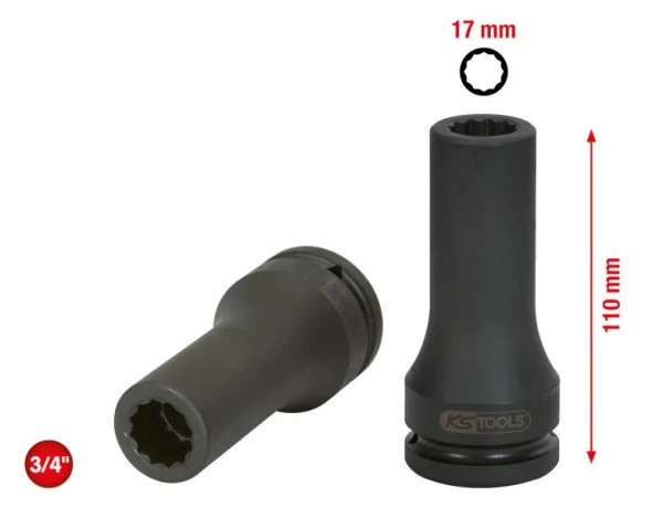 KS Tools Douille à chocs multi-dents 3/4" longue 17 mm 455.0010 magasiner à bas prix