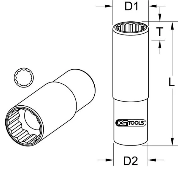KS Tools Douille 12 pans 1/2" longue 19 mm 917.1269 obtenir à bas prix