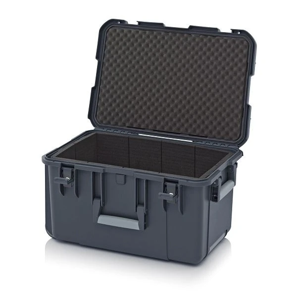 Étui de protection Auer Pro Trolley gris anthracite avec 2 serrures à clé mêmes coussin polyvalent CP S 6433 B2-7016 magas...