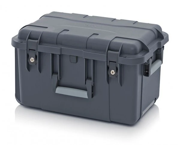 Étui de protection Auer Pro Trolley gris anthracite avec 2 serrures à clé mêmes coussin polyvalent CP S 6433 B2-7016 magas...