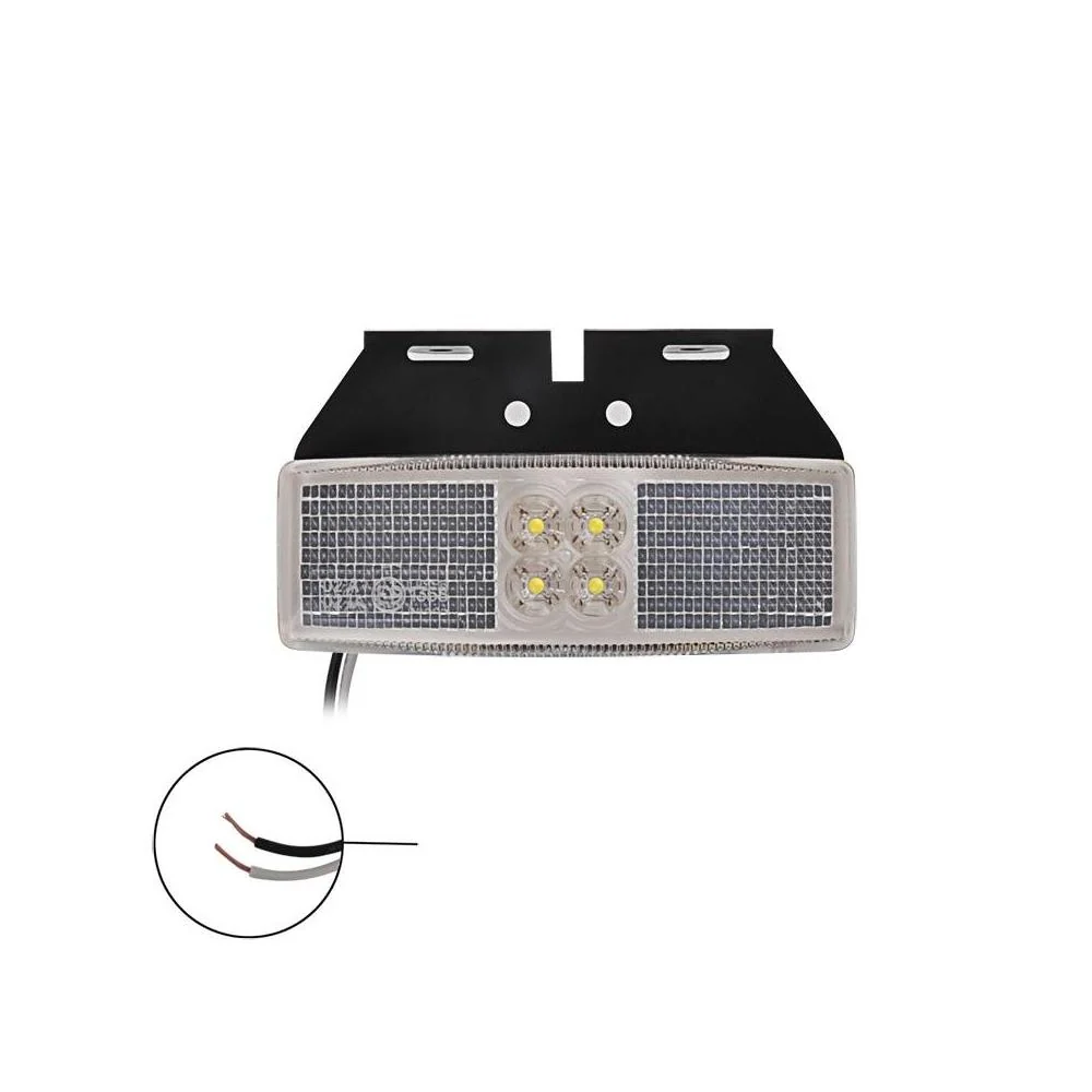Positionsleuchte 12/24V weiß 110x40mm LED mit Halter – Hochwertige LED Beleuchtung compatible avec ampoules LED
