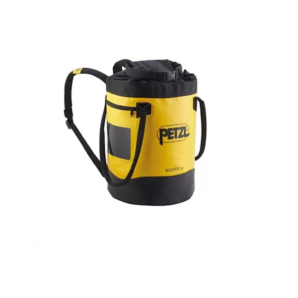 Sac de transport travail en hauteur BUCKET jaune 30L - PETZL pour 10 à 20 Personnes