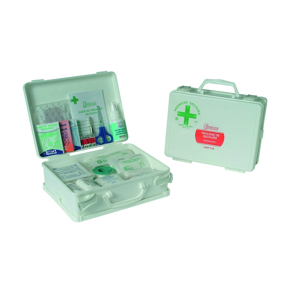 Trousse de secours ASEP pour 4 à 8 personnes - LABORATOIRES ESCULAPE conforme aux Normes de Sécurité