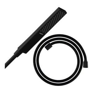 Inox AISI 304 Pommeau de douche HANSGROHE Pulsify E 100 EcoSmart noir mat + souple de douche HANSGROHE Designflex 200 cm n...